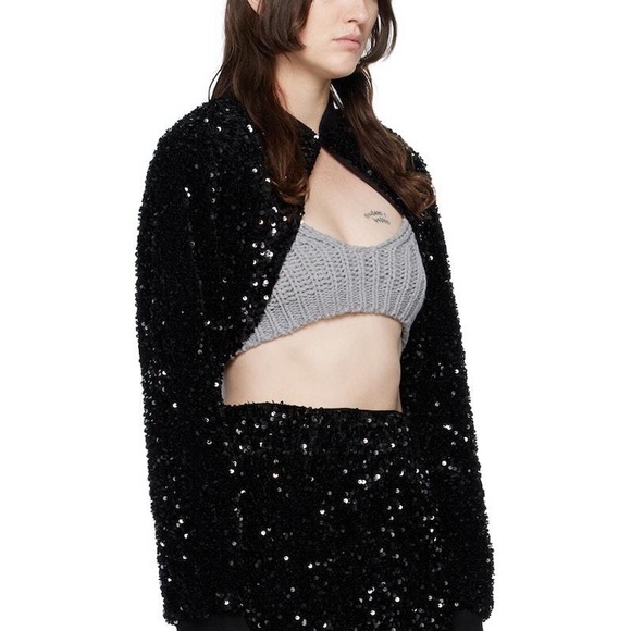 Black Sequin Women's Top - Picture 2 of 2
